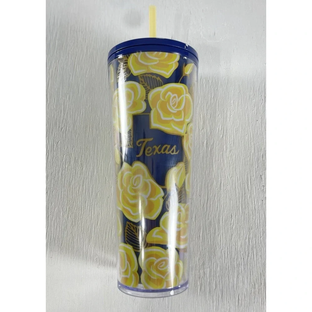 Starbucks Yellow Rose of TEXAS Tumbler Venti Cup 24oz  Series Collector Cup‎